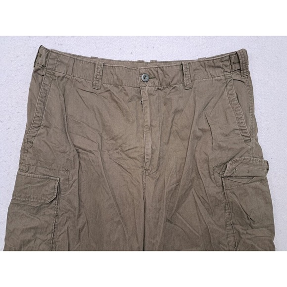 VTG Abercrombie Fitch Pants Mens XL 38x30 Paratroops Cargo Baggy Green T-2083 - Picture 2 of 10